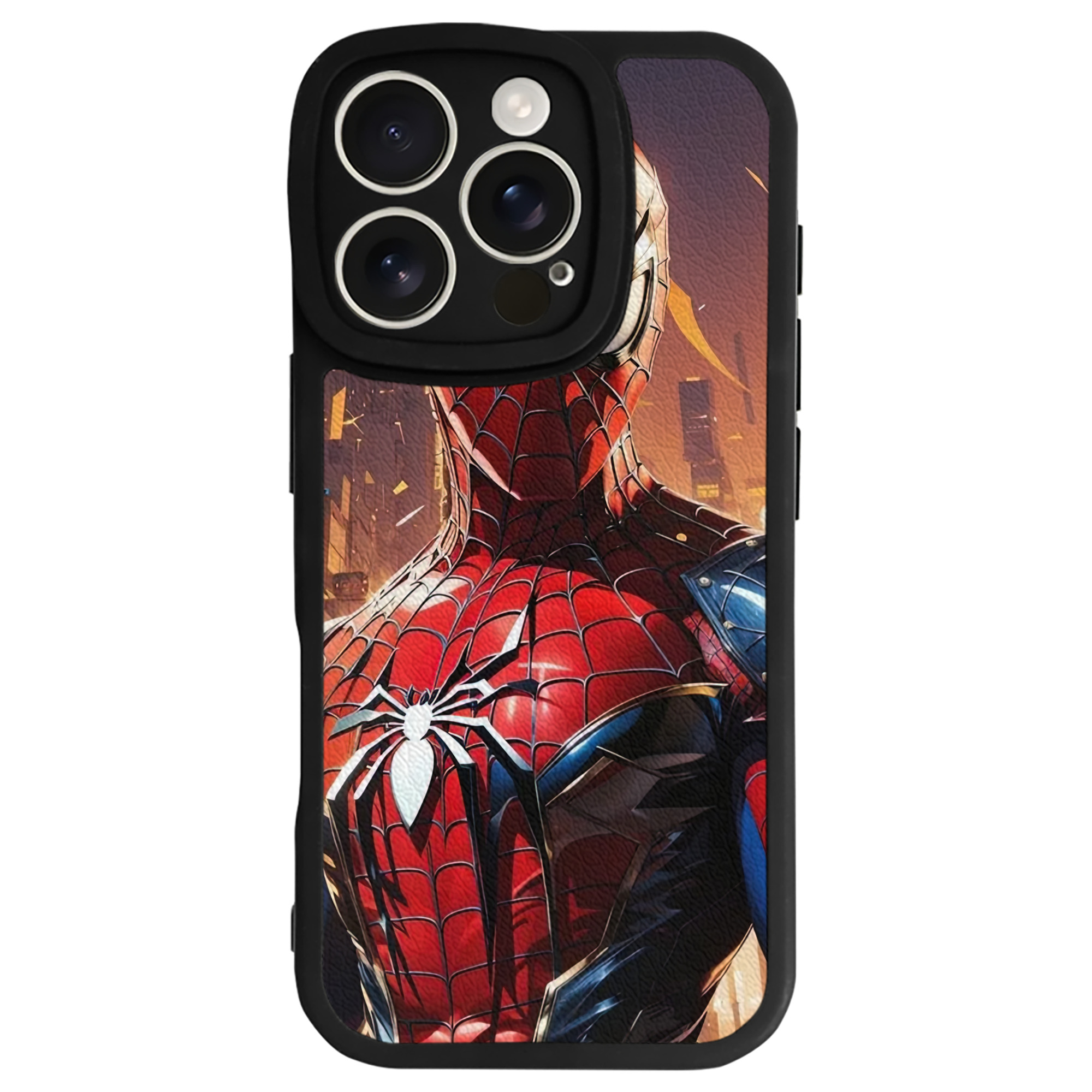 （画像用） Spider Man スパイダーマン 【iPhone 16シリーズ対応】シリコンスマホケース（レザー調） 材質：シリコン